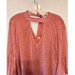 Band of Gypsies BOG Women’s Medium Pink Chiffon Long Sleeve Blouse Top Photo 4