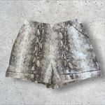 Song Of Style Amora Snake Python‎ Print Vegan Leather Vinyl Shorts Sz L Revolve Gray Size L Photo 3