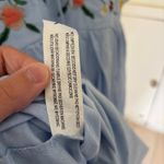 ZARA  NWT Women's Chambray Floral Embroidered Romper Size S Photo 10