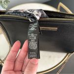 Ted Baker Black Mini Grain Minimalist Crossbody Bag with Gold Chain Hardware Photo 9