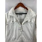 Larry Levine Women's Vintage Y2K  White Wind Breaker Jacket  Size XS Photo 1