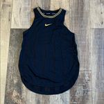 Nike Running Glam Dri Fit Black & Gold Mesh Tank Top Size Medium Photo 2