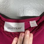 Avenue  Dark Pink Lace Trim Y2K V-Neck Tank Top - Size 14/16 - Women's Plus Size Photo 4