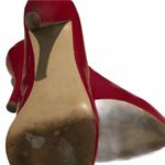 Audrey Brooke Red Patent Leather Round Toe Pumps Photo 6