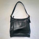Coach • Vtg Slim Duffle Sac 9060 Black Leather Tote Gold Hardware EUC Bucket Bag Photo 1