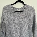 Lou & grey  Heathered Slate Blueish Grey and White Cotton Sweater Photo 2