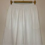 THE ODELLS Anthropologie NEW Candice Gauze Wide Leg Cropped Pants White Medium Photo 4