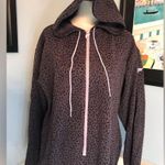 Fabletics NWT! Forever Fleece Hooded Onesie Pewter Two Tone Leopard/Orchid Sz XL Photo 4