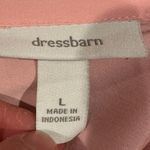 Dress Barn  Light Pink Button Up Collar Long Sleeves. Pin Tuck Pleated Sides Sz L Photo 7