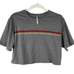 Fabletics Jade Short Sleeve Boxy Rainbow Crop Top Large Photo 0