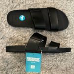 REEF  Cushion Vista Leather Strap Sandals Black sz 7 Photo 1