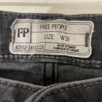 Free People Straight Raw Hem Gray Denim Jeans Size 26 EUC Bohemian boho Photo 2