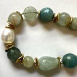 Anne Vaughan pearl aventurine gold filled bracelet Green Photo 6