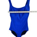Gottex Sz 10 Royal Blue Textured Scoop Neck One Piece Swimsuit Classic Fit Photo 5