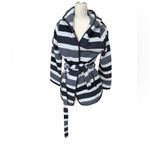 Smartwool  Nakoni Black and Gray Striped wrap coat size medium Photo 1