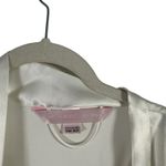 Victoria's Secret  Vtg Y2K White Beaded Lace Satin Lingerie Robe Set Bride Honeym Photo 1