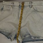 Wrangler  Festival Stretch Denim Boyfriend Blue High Rise Boho Western Shorts 35 Photo 6