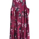 Torrid Midi Challis High Neck Dress Berry Dianne Floral 3X NWT Photo 0