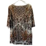 Apt. 9 Apt.‎ 9 Brown and Cream Graphic Blouse Photo 1