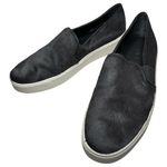 Vince  Women’s Size 7 Charcoal Gray Black Warren Calf Hair Slip On Sneakers Shoes Photo 0