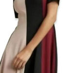 Anthropologie Hutch color block fit n flare dress size XL office career teacher Photo 0