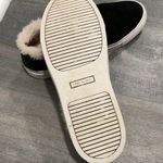 Tory Burch Miller Black Suede Shearling Reva Slip Photo 10