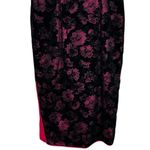 Vintage Velvet Burnout Asian Style Midi Dress WhimsiGoth Y2K Size Small Black Photo 6