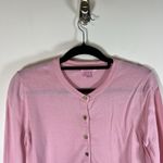 Lilly Pulitzer  Pink Cardigan Sweater‎ Size Medium Lightweight Cotton Bubble Gum Photo 1