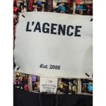 L'Agence  Angelina Gold black Tweed Plaid Jacket fringe trim size 18 Photo 9