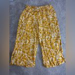 By Anthropologie Viscose Pull On Elastic Waist Plus Size Boho floral wide leg White Photo 7