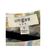 Umgee Good Idea Boho Mixed Abstract Leopard Print Sage Green Blouse Top Small Photo 4