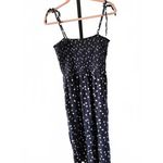 Aerie  Navy Floral Midi Dress with Adjustable Straps Photo 1