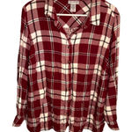 Catherines Catherine’s Button Down Shirt Red Plaid Handkerchief Back Photo 0