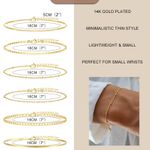 Gold Bracelets for Women, 14K Gold Plated Dainty Bracelets Set, Layered Chain Bracelets Pack Jewelry Photo 1