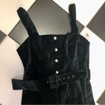 Staud NWT Primrose Jumpsuit Sleeveless Black Velvet Yin Yang Buttons Belted 10 Photo 2