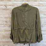 Sanctuary Social Standard Womens S Shirt Jacket Green Safari Tencel Army Shacket Photo 5