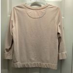 Lands' End  Women's Size Large Pink Cotton Lace Front Overlay 3/4 Sleeves Top Photo 1