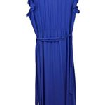 Women’s Grecerelle Size XL Royal Blue Floor Length Dress with Ruffle Sleeves Photo 5