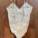 Calvin Klein sleepwear écru lace bodysuit, size L, NWOT Photo 0