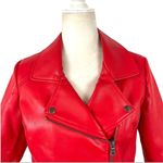 Riverdale Moto Cropped Costume Biker Faux Leather Jacket Red Cheryl Blossom S Photo 5