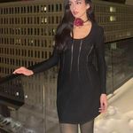 Zimmermann  Luminosity Black Knit Paneled Mini Dress Photo 0