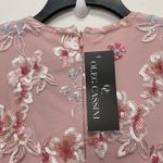 OLEG CASSINI Women Small To XL Pink Floral Sequin Lace Formal Long Gown Dress Photo 3