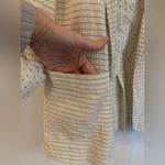 Anthropologie  Cartonnier Off White Cotton Double Breasted Blazer Size MP Cotton Photo 3