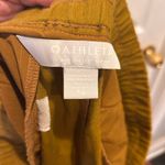 Athleta  Cabo Linen Shorts Womens Size 14 Toasted‎ Ochre Brown Drawstring Pockets Photo 4