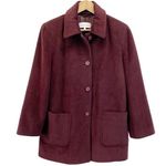 Calvin Klein NEW  Womens 6 Angora Wool Overcoat Car Coat Burgundy Cranberry Photo 0