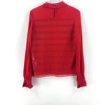 Maje Red Crochet Eyelet Pullover Blouse Photo 39