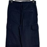 ZARA  High Rise Utility Flare Full Length 100% Cotton Jean Patch Pockets 0 Black Photo 4