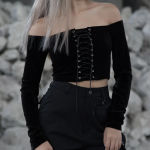 korean One shoulder top Photo 1