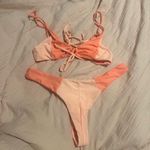 Tiger Mist Orange color block bikini set Photo 0