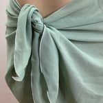 Zuliana Light Green Lettuce Trim With Tie Cover Up Skirt/Sarong. Made in USA NWT Size undefined Photo 1